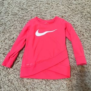 Nike dri fit girls pull over sweater pink size 2T